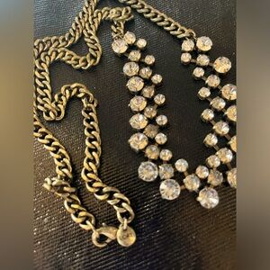 Vintage Loft statement piece in goldtone with rhinestone’s necklace